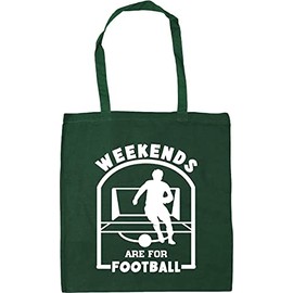 Hippowarehouse Weekends are for football Tote Shopping Gym Beach Bag 42cm x38cm, 10 litres