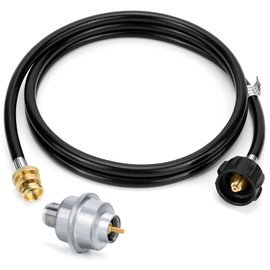 WADEO Propane Fuel Filter with 6FT Propane Adapter Hose, Detachable Propane Fuel Filter with Hose Connect to 5-40lb Propane Tanks, Compatible with Propane Heaters Etc, CSA Certified