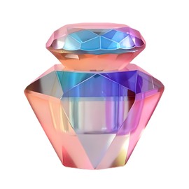 Colorful Diamond Crystal Glass Nail Cup with Lid Acrylic Nail Liquid Powder Sequins Holder Container Dappen Dish for Monomer Nail Art Beauty Tools Jewelry Storage Desktop Decoration