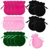 Qusmeiyici 16PCS Soft Velvet Bags with Drawstrings, Mini Calabash Jewellery