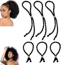 Adjustable Length Hairband, black hair ties, hair bands for women's hair, Anti slip and elastic design, Suitable for thick, braided, twisted, curly, and natural hair