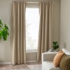 IKEA ROSENMANDEL Room Darkening Curtains 1 Pair (2 Panels) Yellow-beige
