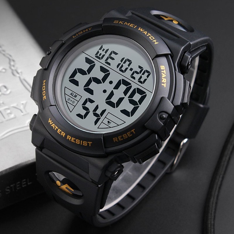 Timever Digital Wrist Watch, Waterproof, Men’s, w/Stopwatch, LED Watch, Running