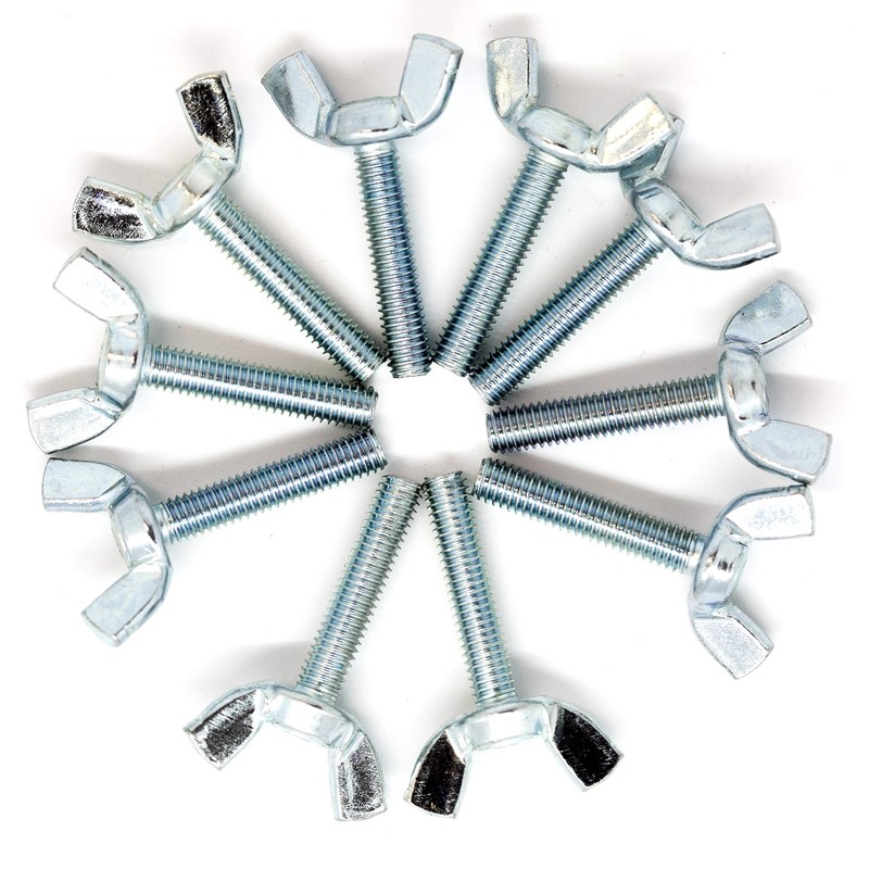 M10 (10mm x 50mm) Butterfly Wing Screws Thumb Screws Wing