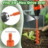 Insaga Auger Drill Bit for Planting 4"x32" Garden Drill Bit,