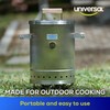 Universal (6-pound) Stainless Steel (Small) Charcoal Barrel Smoker with Thermometer