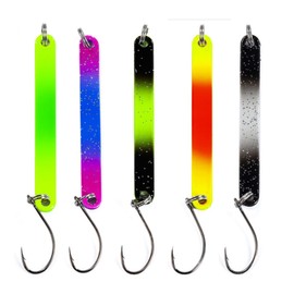FOLANDO 5PCS Sea Fishing Lures, Sea Fishing Spinner Fishing Lures with Spinner Paddle Tail Swimbaits for Pike Trout Bass Salmon Perch 5cm/2.5g CH-25