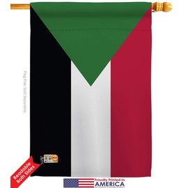 Sudan House Flags Pack Regional Nationality Nation International World Country Particular Area Support Our Troops Small Decorative Gift Yard Banner Double-Sided Made In USA 28 X 40