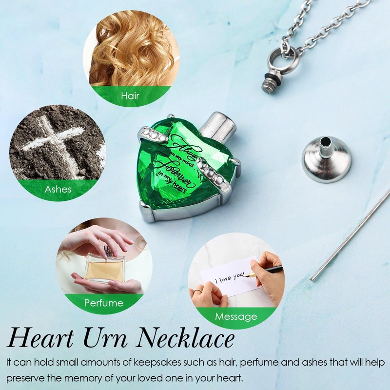 Henoyso 12 Pcs Urn Necklace for Ashes Bulk Cremation Cross