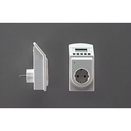 TFA Dostmann Thermo-Timer mit Zeitschaltuhr, 37.3000, Zeitschaltuhr oder Thermostat-Mode, inklusive Kabelfühler, Geräte bis zu 3600 Watt, 67 x 77 x130 mm, weiß