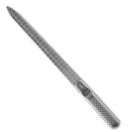 K-Pro Stainless Steel Nail File - Professional Manicure & Pedicure File for Fingernails and Toenails - 2-in-1 Grit, Rustproof, Durable, Coarse, Fine - Ideal for Natural Nails, Travel, Home - 6.1"