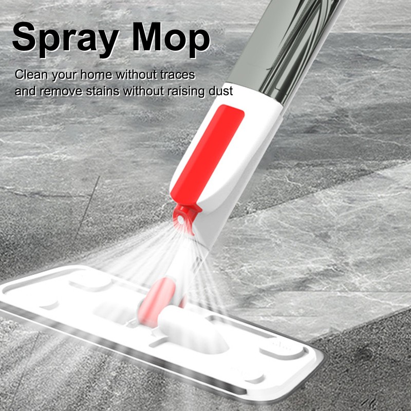 Spray Mop for Floor Cleaning Rotatable PP PET Stainless Steel