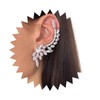 Vacaonio Sparkly Rhinestone Ear Cuff Earring Silver Crystal Ear Climber