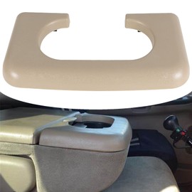 SEBLAFF Car Cup Holder Pad Center Console Beige Plastic Cup Holder Pad Replacement for F250 F350 F450 1999-2010