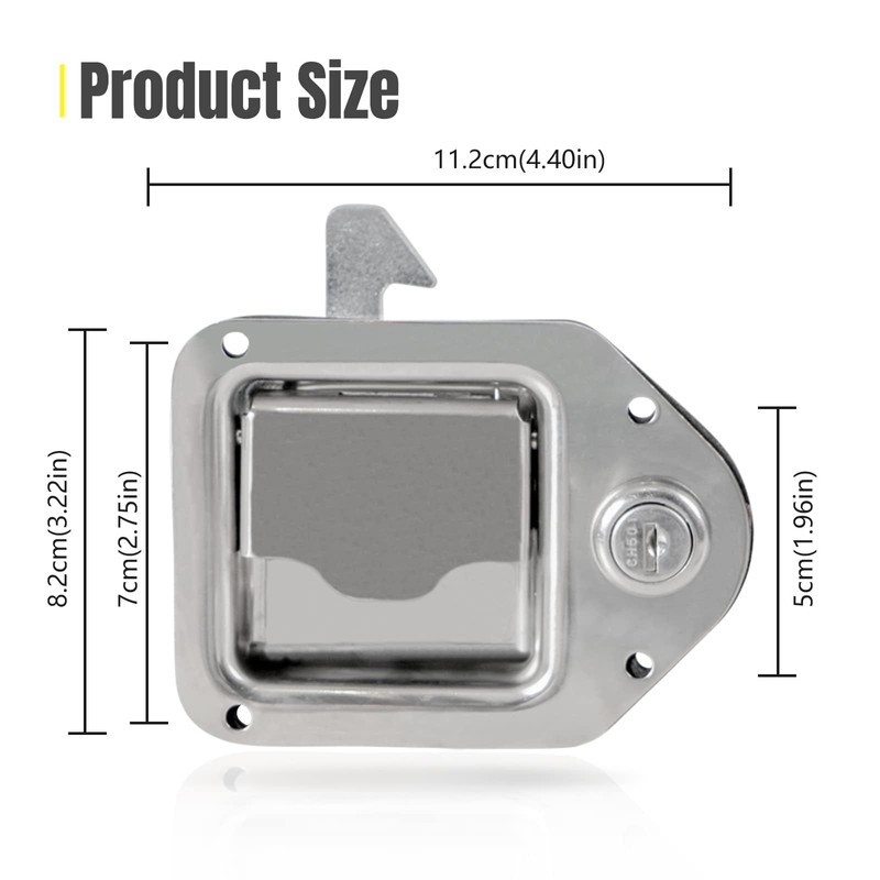 YESHMA 2Pcs Truck Tool Box Latch Toolbox Paddle Lock Replacement