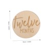 Kisangel 6 pcs Wooden Monthly Milestone Markers Double Sided Growth