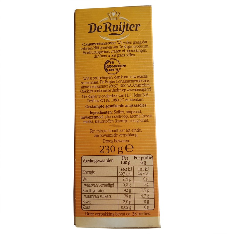 De Ruijter Smashes Anise - 230g