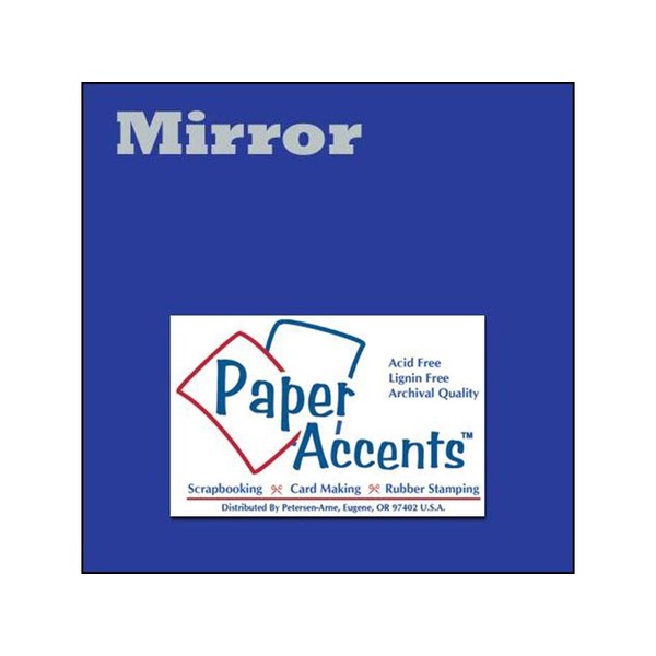 PA Paper Accents Mirror Cardstock 12" x 12" Blue, 13pt