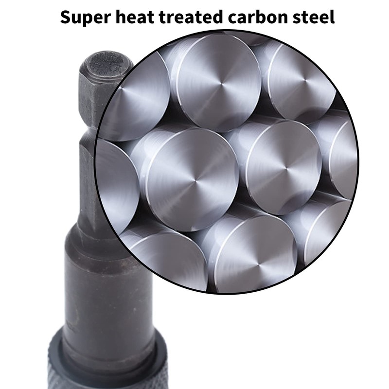 Self Locking Bit Extension Rod, Metal Material Impact Tough Quick