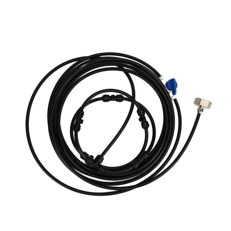 Fan Misting Kit with 3/4 Adapter 19.7ft Hose 6 Nozzles