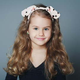 Garneck Dalmatian Dog Ears Headband for Adults and - Fluffy Costume Accessories for Dog Parties - Cosplay and Creative Fancy Dress - Perfect for Animal Lovers