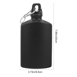 Toddmomy 1pc Sports Bottle Portable Water Bottle Drinking Water Bottle Water Bottle Flat Water Bottle Outdoor Cookware Hiking Canteen Metal Aluminum Alloy Leakproof Travel Camping Bottle