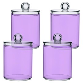 Zhirexin Plain Solid Color 2PC Airtight Transparent Plastic Storage Jar Food Storage Container Plastic for Food Herbs Tea etc with Storage Lid easy to use and clean With lid Easy To Use