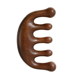 CuiCanfla 1Pcs Scalp Massager Round Tooth Comb, Natural Wooden Massage Comb, Wooden Massage Comb with Wide Tooth, Face Lift Tools for Gua Sha Head Massage Facial Meridian