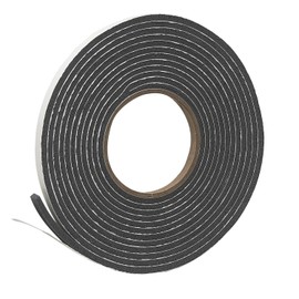 Frost King V212GH Vinyl Foam Self-Stick Tape, Moderate Compression, 3/8" Wide x 3/16" Tall x 17 ft. Long, Charcoal