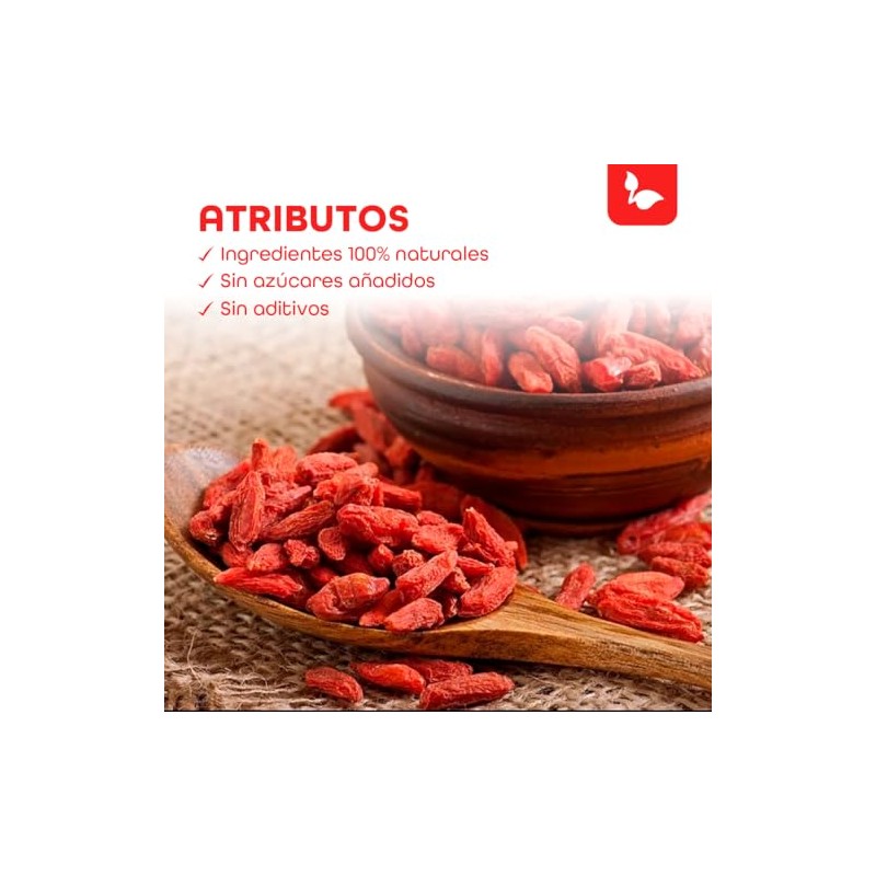 BULK SUPERFOODS Goji Berries - Goji Berry 100% Orgánico y