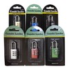 Combi-Lock 3-Digit Combination Dial Padlock (CL-301c) Red 2ea