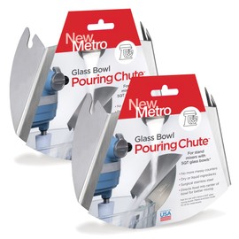 New Metro Design 2PC-GL Set of 2 Pouring Chute for Glass Stand Mixer Bowls, works with KitchenAid Tilt-Head Glass Mixer Bowl