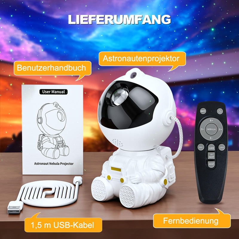 TOCVEOE Astronaut Starry Sky Projector
