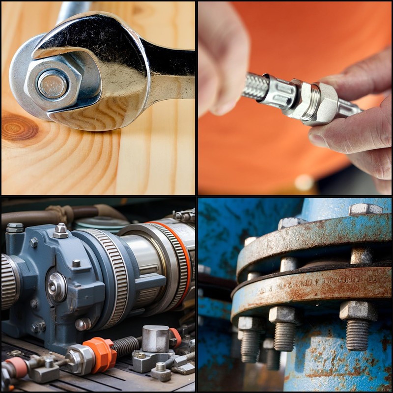 260 Pcs M5 M6 M8 Nuts, Carbon Steel Hex Nuts,