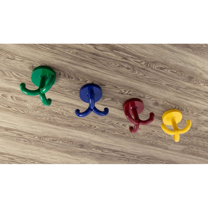 Gedotec Children's Triple Coat Hooks Plastic RAL 5002 – Ultramarine