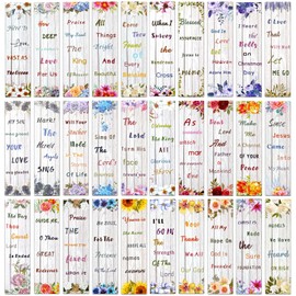 GSCWLD 30 PCS Christian Bookmarks for Women,Warm Floral Themed Bible Verses Book Marker,Inspirational Scripture Book Marks for Reading School Office Supplies