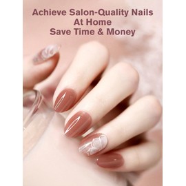 Almond Short Building on Nail Tips, 480 Pieces Soft Nail Tips, Preformed Acrylic False Nails, Full Cover Clear with Bulider Glue, Press On False Nail Tips for Extension Nail