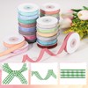 PATIKIL 10 Yards x 0.4" Gingham Plaid Ribbon, Green and