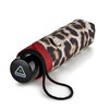 Fulton Minilite Shiny Leopard Print Umbrella, Strong Lightweight Wind Resistant