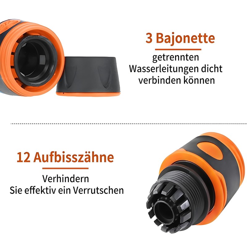 HAFRILY Gardena Hose Coupling Set Hose Connector 1/2 Inch Quick