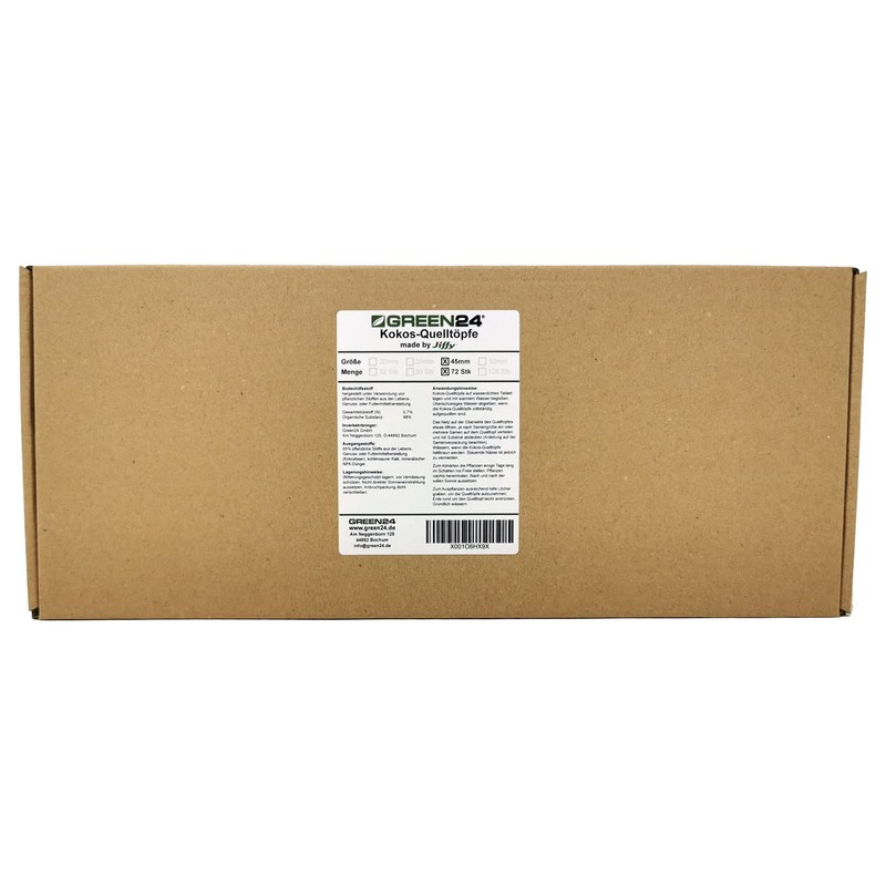 GREEN24 Coconut Swelling Tablets, Diameter 45 mm, Made by Jiffy