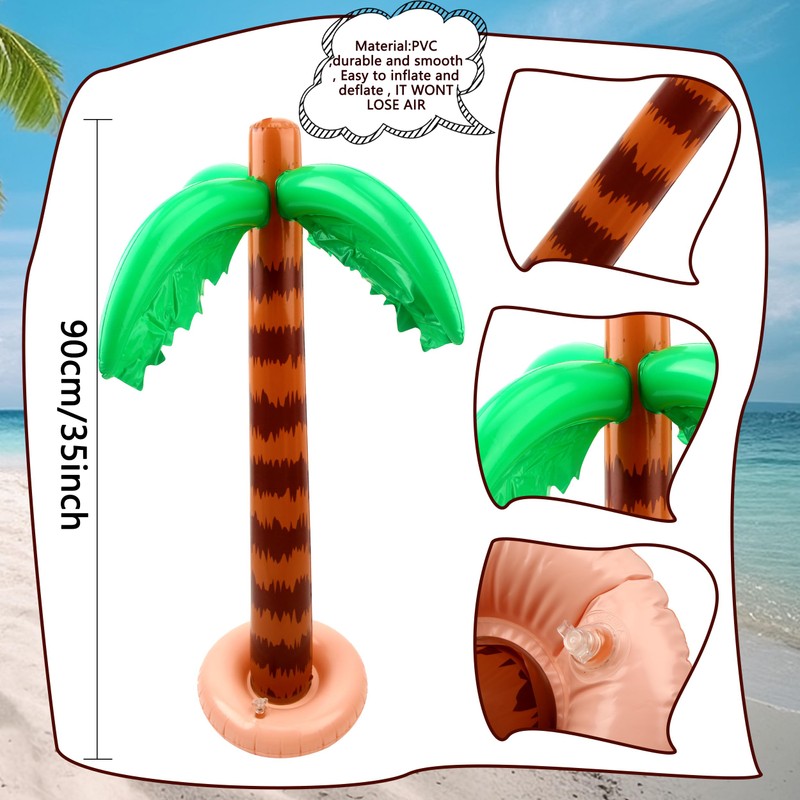 Cotiny 12 Pack 35 Inch Inflatable Palm Tree Large Swimming