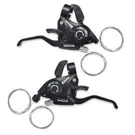 BESNIN Bike Shifter&Brake 1 Pair 3x7 21Speed Mountain Bike shifters Shifter and Left/Right Brake Lever Set for Mountain Bike Folding Bike Universal Replacement Part (3x7 21speed)