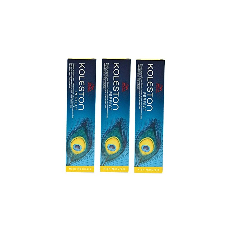 3x Wella Koleston 8/3 Light Gold Blonde Hair Colour Dye