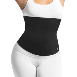 COPPER SLIM Waist Belt – Compression & Sweat-Enhancing Waist Shaper for Midsection Contouring & Tummy Control (Black, XXX-Large)