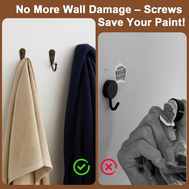 POZEAN 40 Pack Wall Hooks for Hanging, Heavy Duty Small