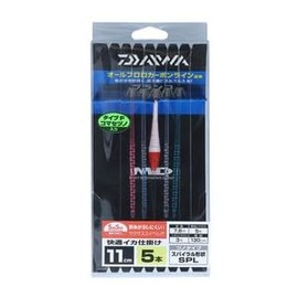 DAIWA Comfortable Squid Sling SPL SS 4.3 inches (11 cm), 5 Swings, Type F, Red and White, With Comasetzuno