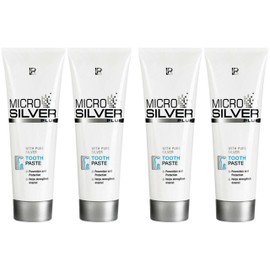 LR Moments 4 x Microsilver Plus Toothpaste, Antibacterial, Regulating, Stabilising, 4 x 75 ml