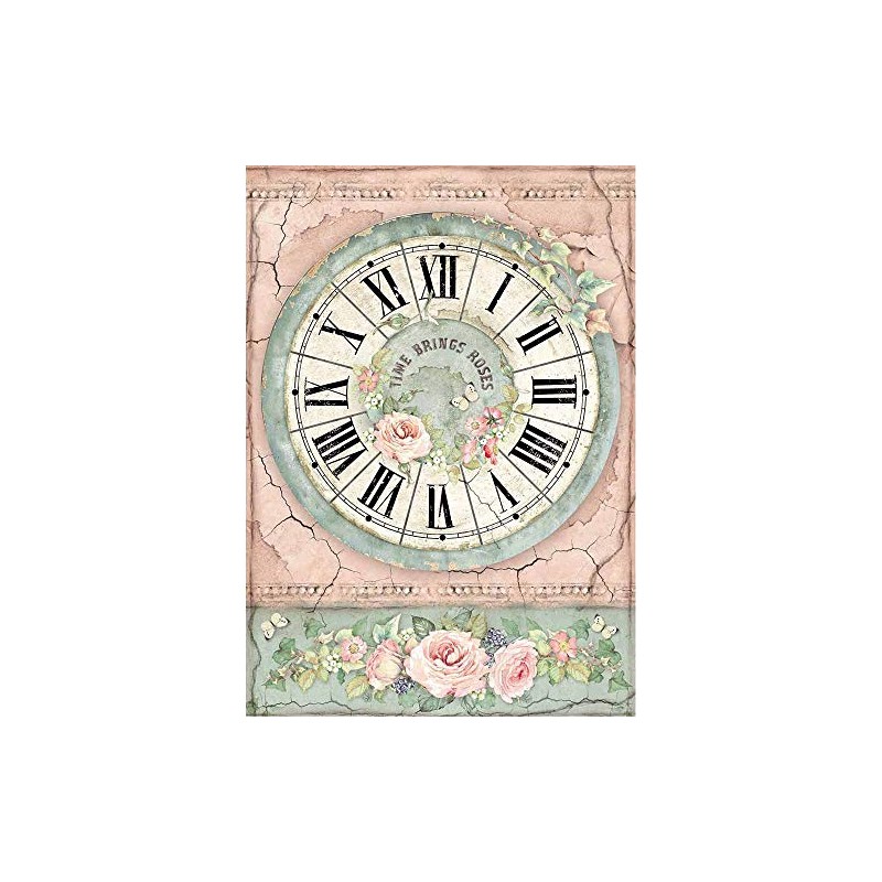 STAMPERIA INTERNATIONAL, KFT Rice Paper Pack A4 Clock, One Size