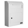 DuraBox Wall Mount Locking Drop Box, Heavy Duty Steel Mailbox for Rent Payments, Mail, Keys, Cash, Checks - Safe Storage Dropbox for After Hours Deposits W500 (Gray)